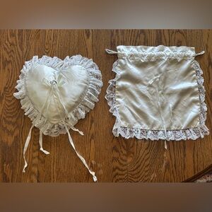VINTAGE 1969 Ring Bearer Pillow & Flower Girl Sack Pouch